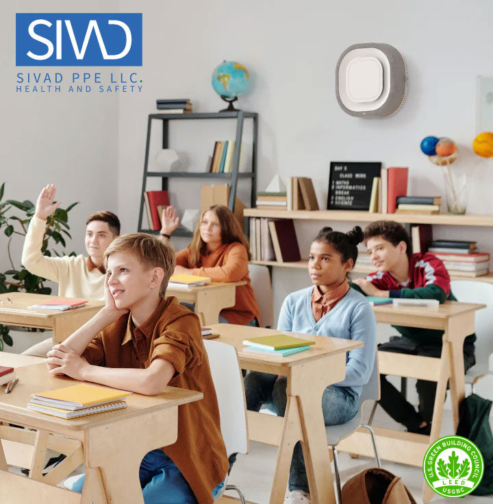 aura air purifying school classroom keeping kids safe from spread of disease